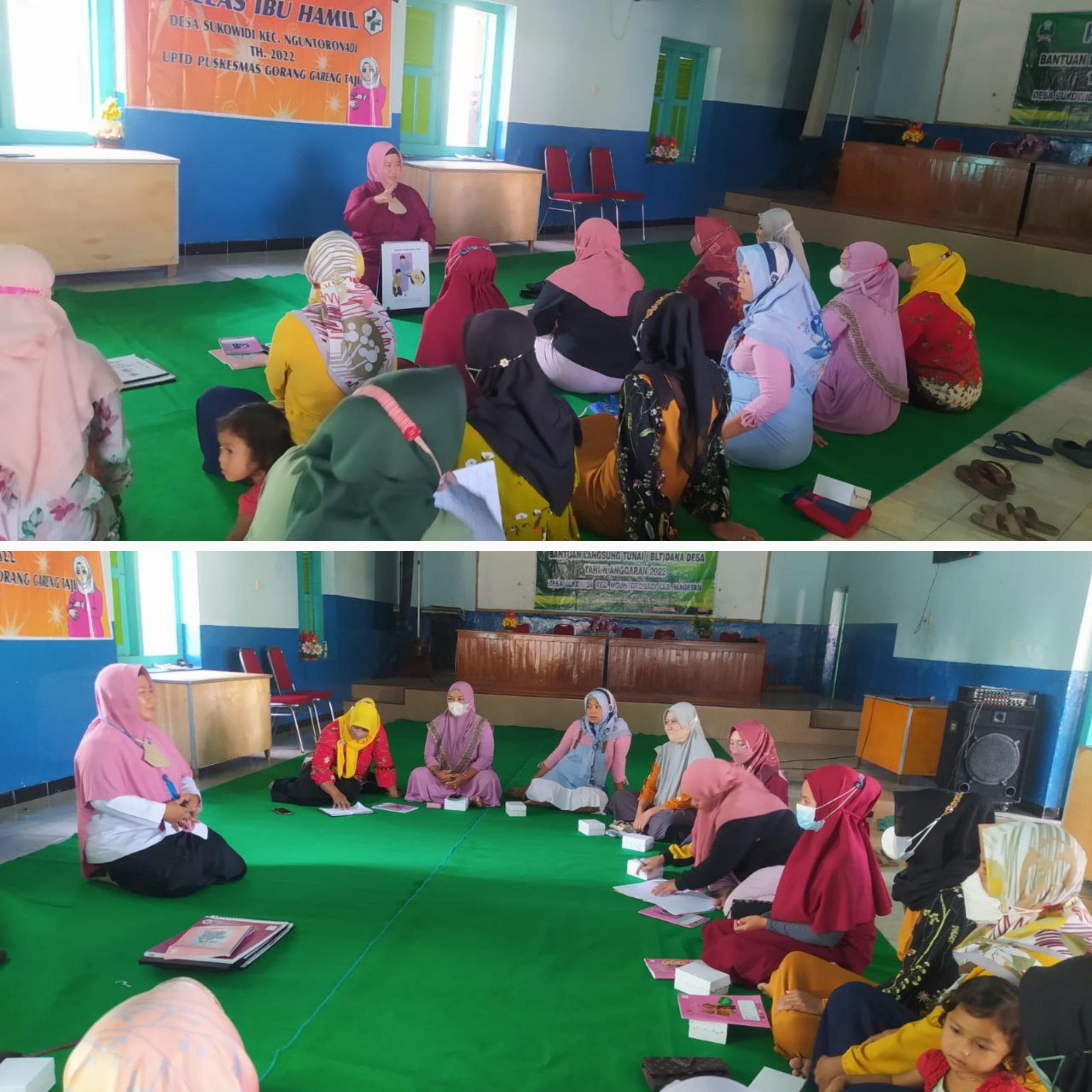Kegiatan Kelas Ibu Hamil  (Prenatal Class) Desa Sukowidi	