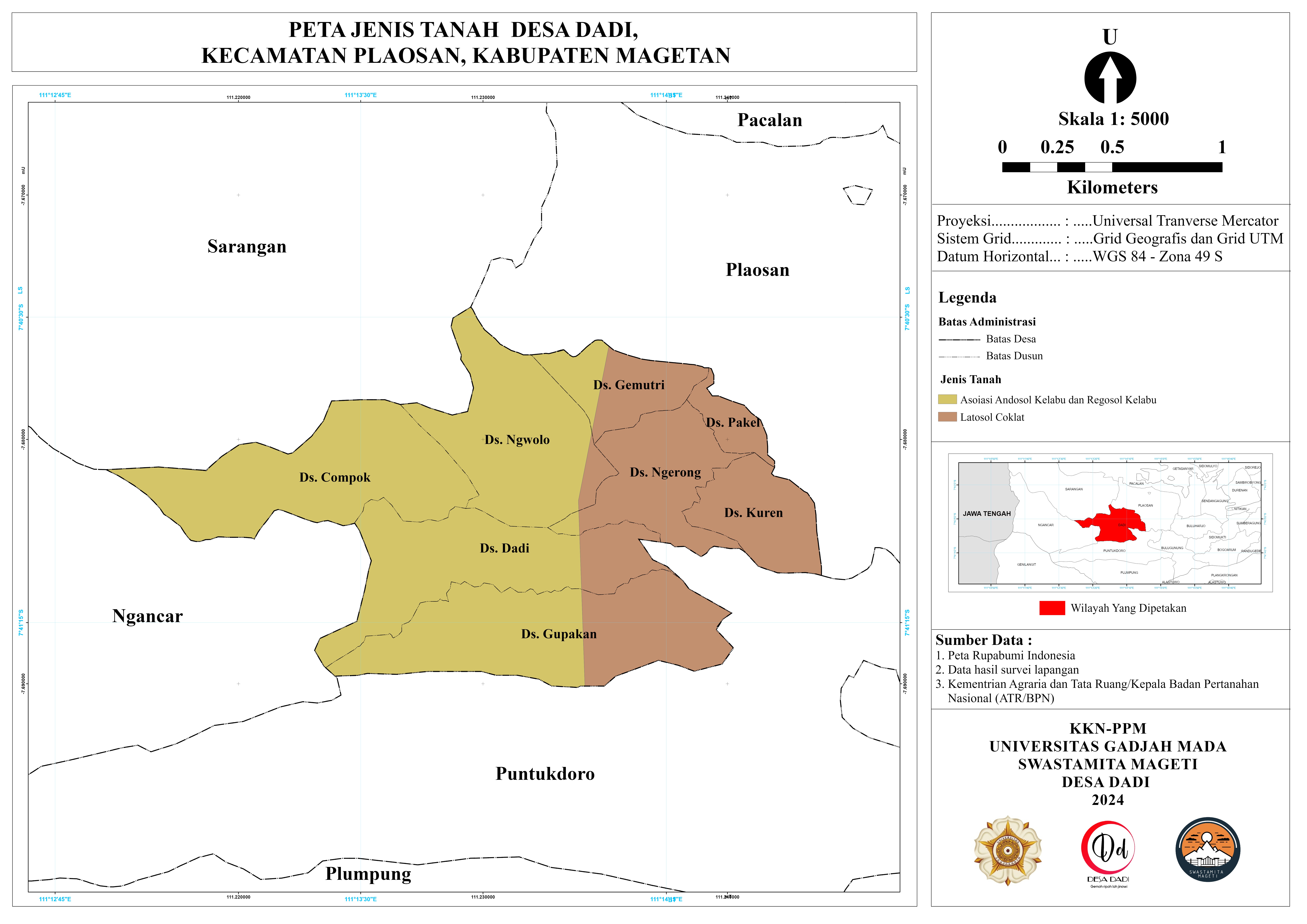 Peta Jenis Tanah Desa Dadi