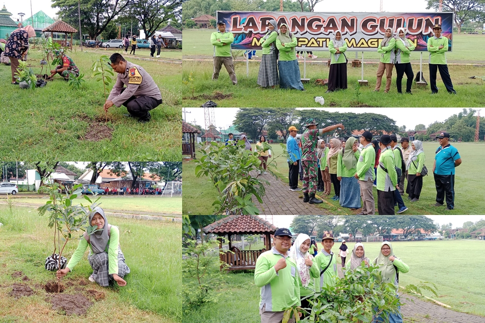 PENANAMAN POHON DI LAPANGAN DESA GULUN BERSAMA FORKOPIMCA