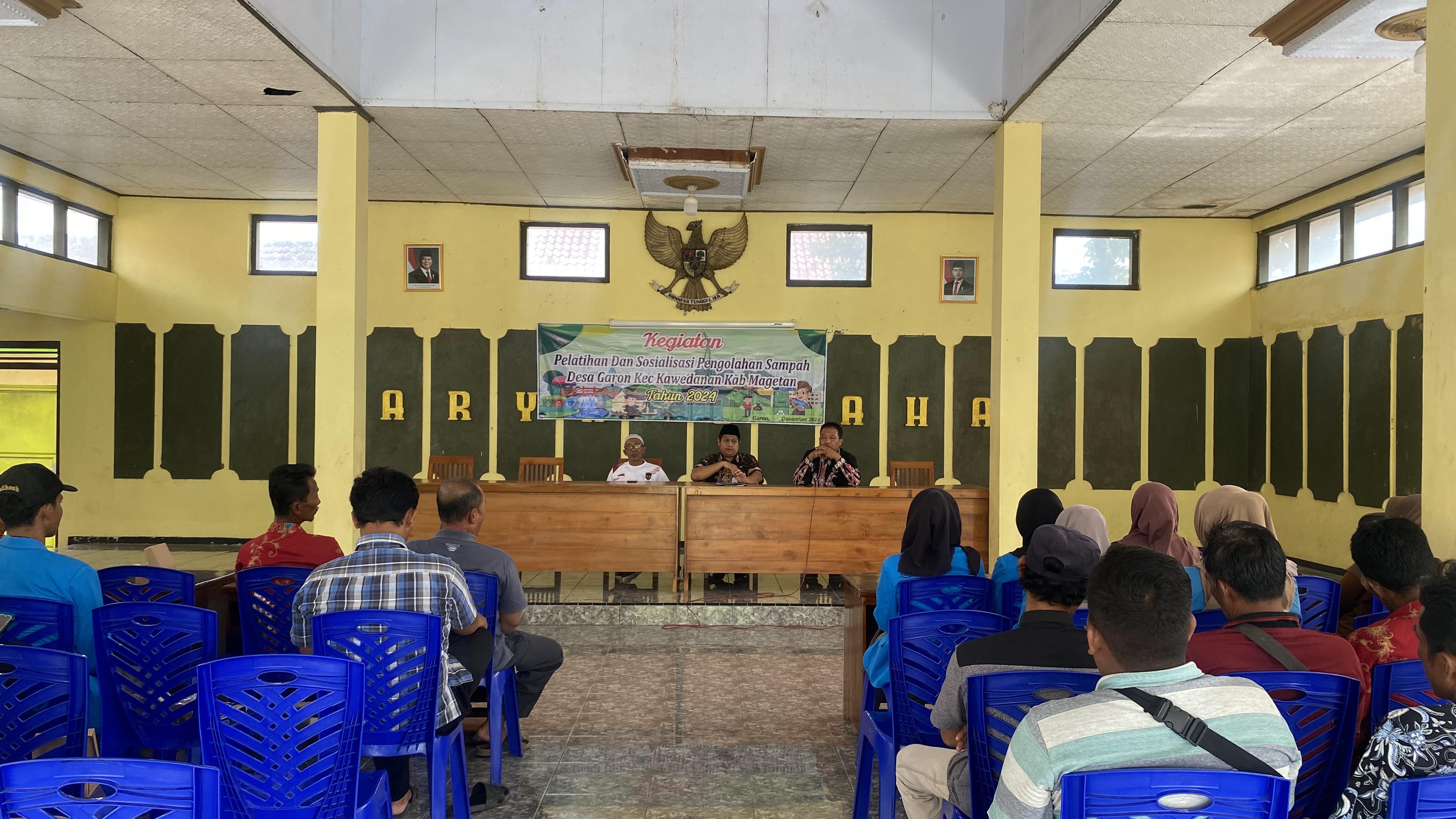 Pelatihan dan Sosialisasi Pengolahan Sampah Desa Garon