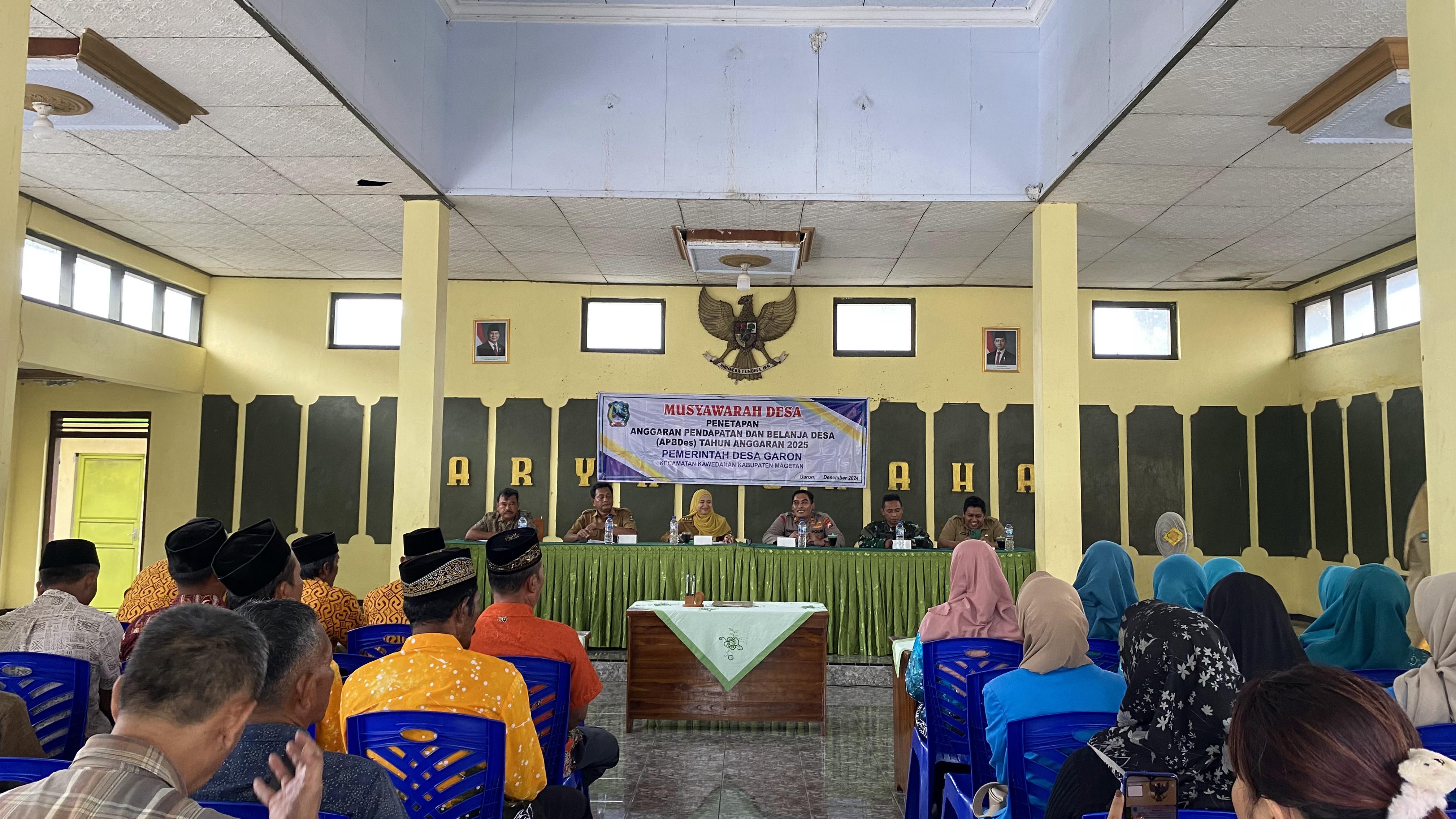 Penetapan APBD Desa Garon Tahun Anggaran 2025