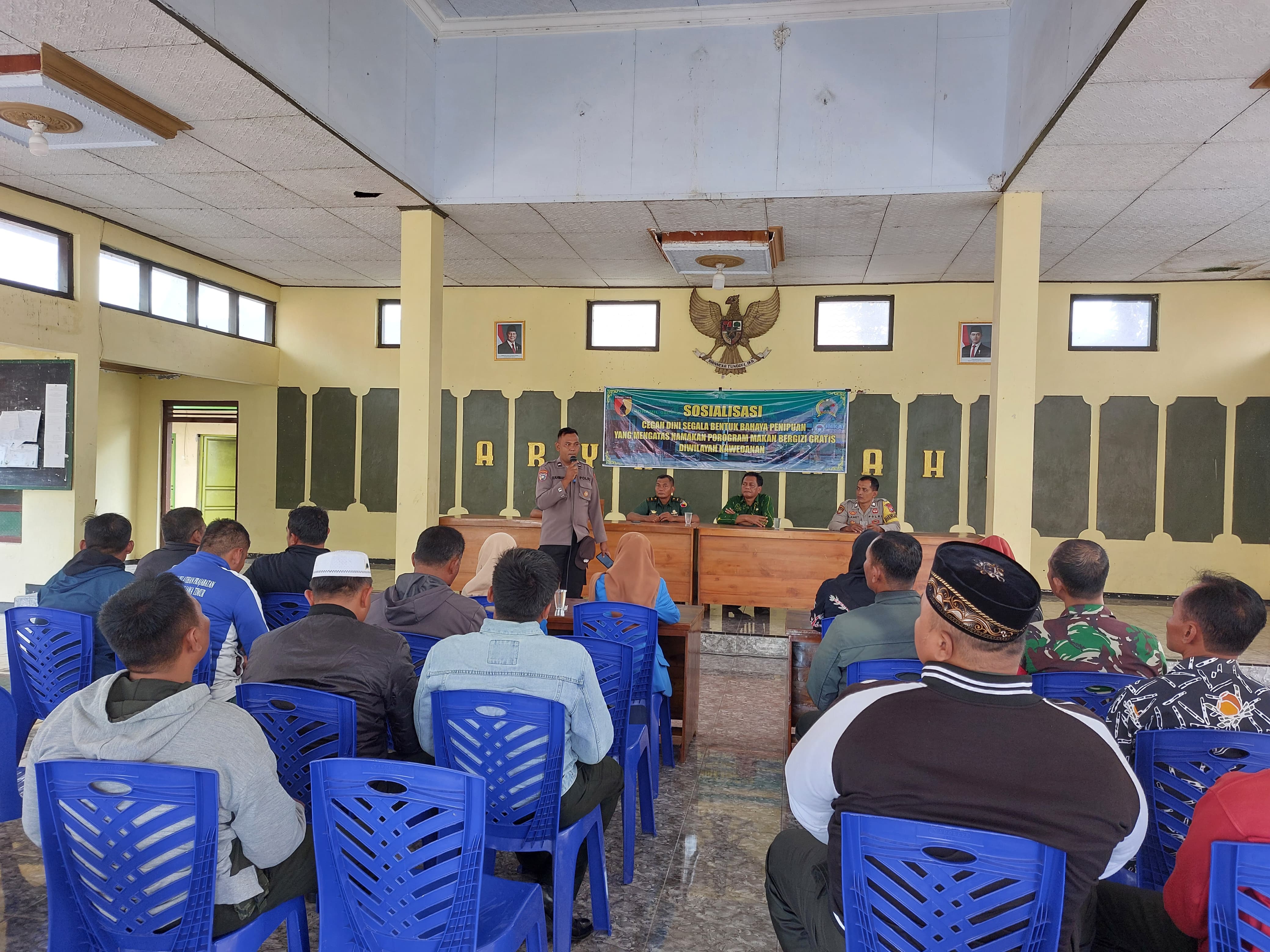 Sosialisasi Cegah Penipuan yang Mengatas Namakan Program Makan Gratis di Wilayah Kawedanan