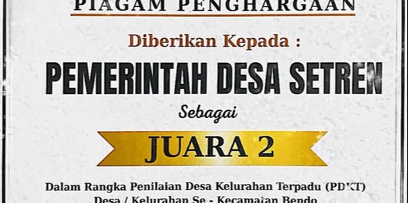 PEMDES SETREN RAIH JUARA 2 TERBAIK DALAM PDKT TAHUN 2025