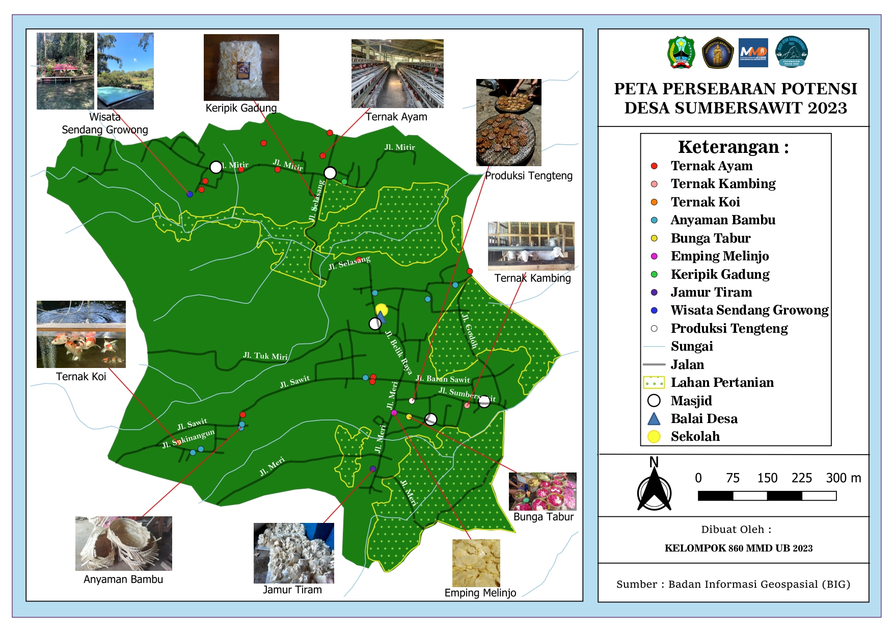PETA PERSEBARAN POTENSI DESA SUMBERSAWIT
